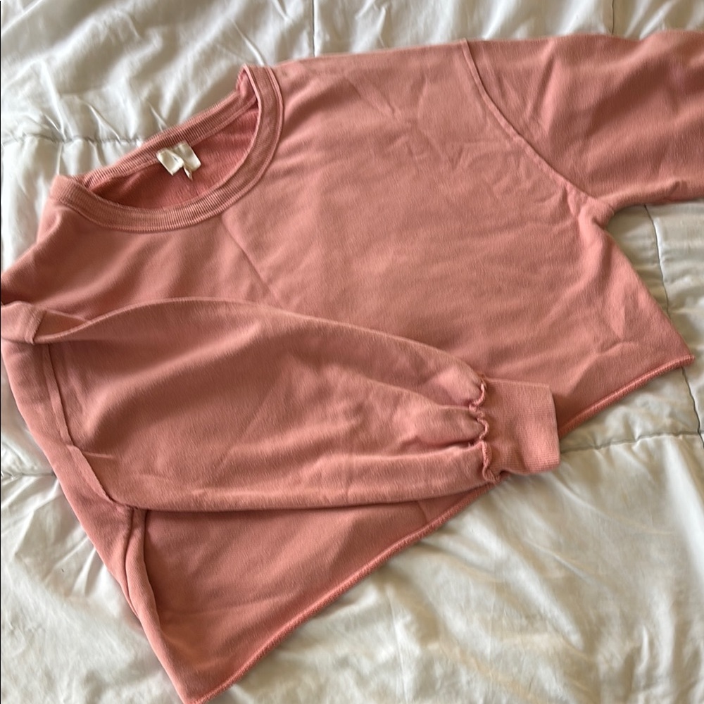 Pink Cropped Sweatshirt